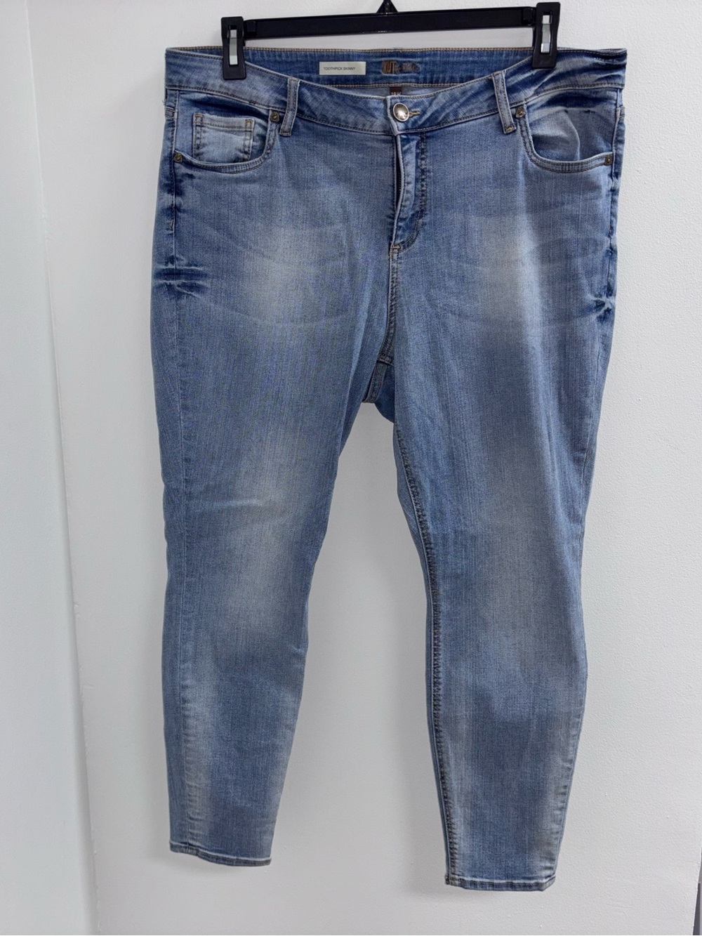 Kut From The Kloth Toothpick Skinny Jeans 18W Light Wash Stretch Denim